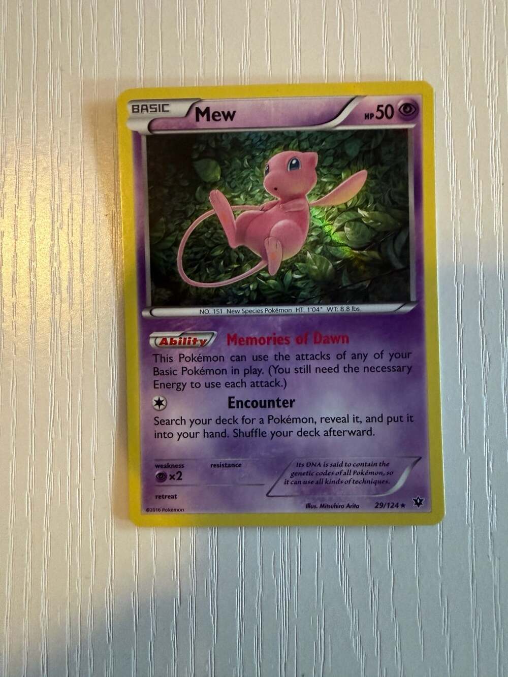 Pokemon Mew 29/124 XY Fates Collide Rare Holo